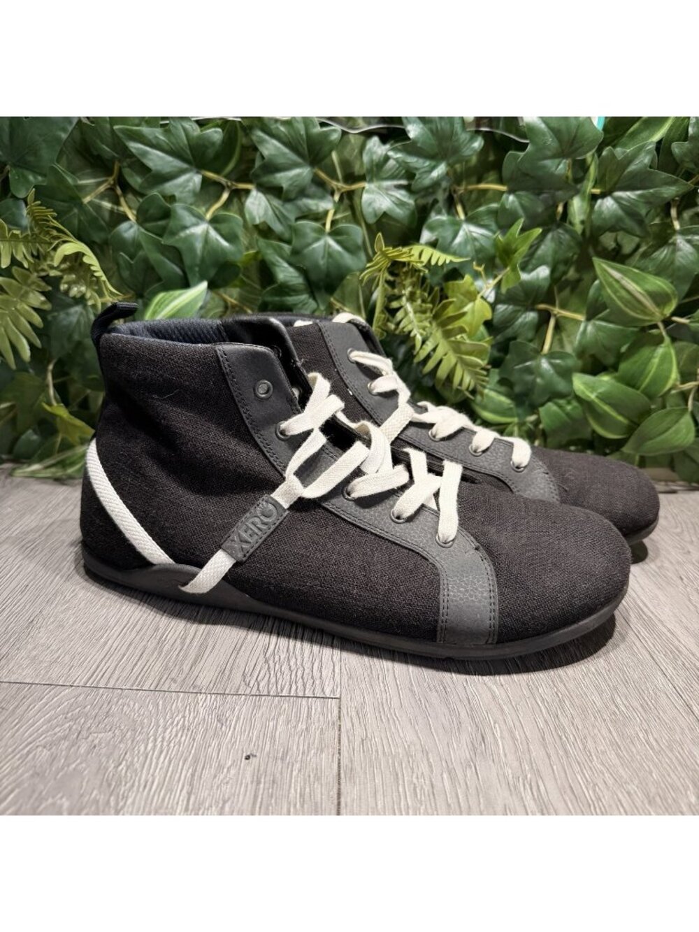 Xero Toronto Shoes Men's 12 Black White High Top Barefoot Minimalist Sneakers